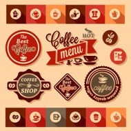 coffee design stickers