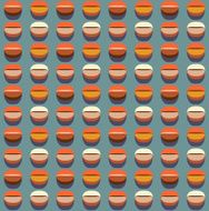 Coffee seamless pattern Stylized coffee beans motif abstract background