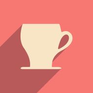 Flat with shadow icon and mobile applacation coffee N5