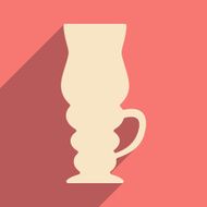 Flat with shadow icon and mobile applacation coffee N9