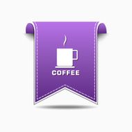 Coffee Sign Violet Vector Icon Design N2