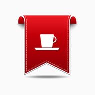 Mug Sign Red Vector Icon Design N2