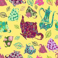 Patch seamless for scrap booking of tea theme