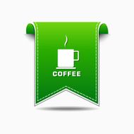 Coffee Sign Green Vector Icon Design N2
