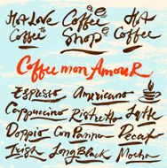 Hand Drawn Coffee Guide Vector Set #1