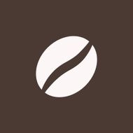 Coffee bean icon modern minimal flat design style Vector illustration