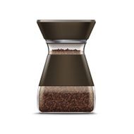 Vector Coffee Glass Jar Packaging Package Isolated on White Background