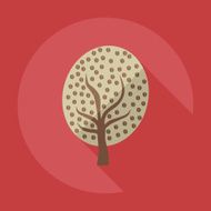 Flat modern design with shadow icon coffee tree