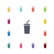 coffee flat icons set