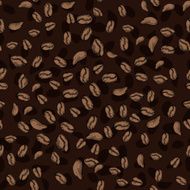 Seamless pattern of coffee beans N2
