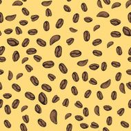 Seamless pattern of coffee beans N3