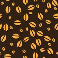Coffee vector seamless beans background