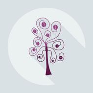 Flat modern design with shadow icon coffee tree N2