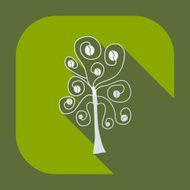 Flat modern design with shadow icon coffee tree N3
