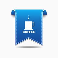 Coffee Sign Blue Vector Icon Design N2
