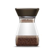 Vector Coffee Glass Jar Packaging Package Isolated on White Background N5