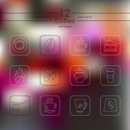 Set of coffee icons N3