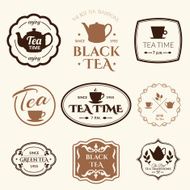Vector Illustration on white background with tea logo