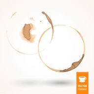 Vector Illustration with Coffee Stains N2