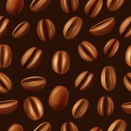 Coffee beans seamless pattern background