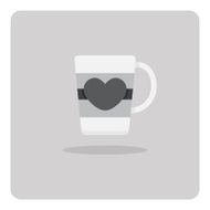 Vector of flat icon coffee cup