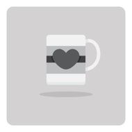 Vector of flat icon coffee cup N2