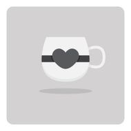 Vector of flat icon coffee cup N3