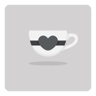 Vector of flat icon coffee cup N4