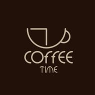 coffee time concept vector design template