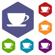 Cup rhombus icons