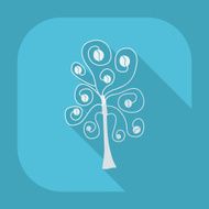 Flat modern design with shadow icon coffee tree N5
