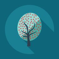 Flat modern design with shadow icon coffee tree N8
