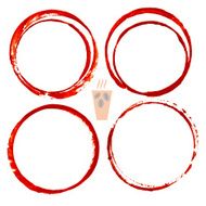 Coffee cup stains set isolated on white Vector illustration