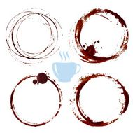 coffee stains on white Vector illustration N3