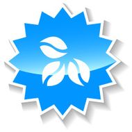 Coffe grain blue icon