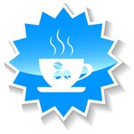 Coffee blue icon