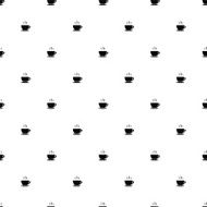 Vector seamless pattern tea cup