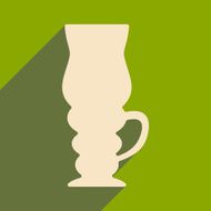 Flat with shadow icon and mobile applacation coffee N17