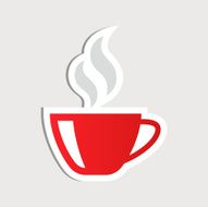 Coffee cup sticker