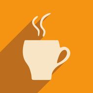 Flat with shadow icon and mobile applacation coffee N23