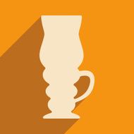 Flat with shadow icon and mobile applacation coffee N25
