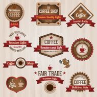 Retro coffee labels