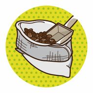 bag of coffee bean theme elements vector eps N3