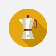 Vector coffee maker icon in flat style