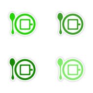 assembly realistic sticker design on paper cofee cups N10