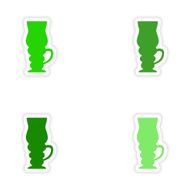 assembly realistic sticker design on paper cofee cups N14