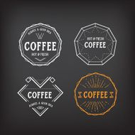 Coffee menu badges