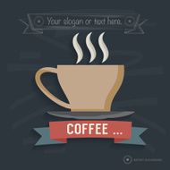Coffee design on blackboard background design clean vector