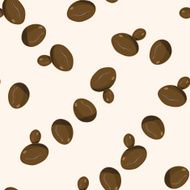 coffee bean cartoon seamless pattern background