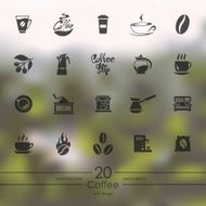 Set of coffee icons N6